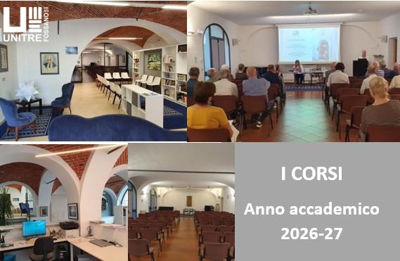 I CORSI 2026-27 Inaugurazione anno accademico lunedì 12 ottobre